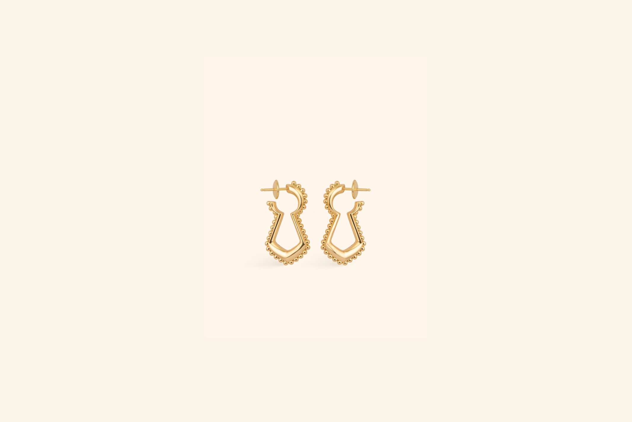 Boucles d'oreilles Unlock petit modèle, or jaune