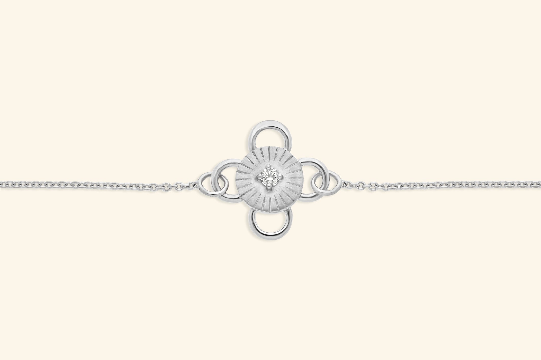 Bracelet Baby Bolt, or blanc, diamant