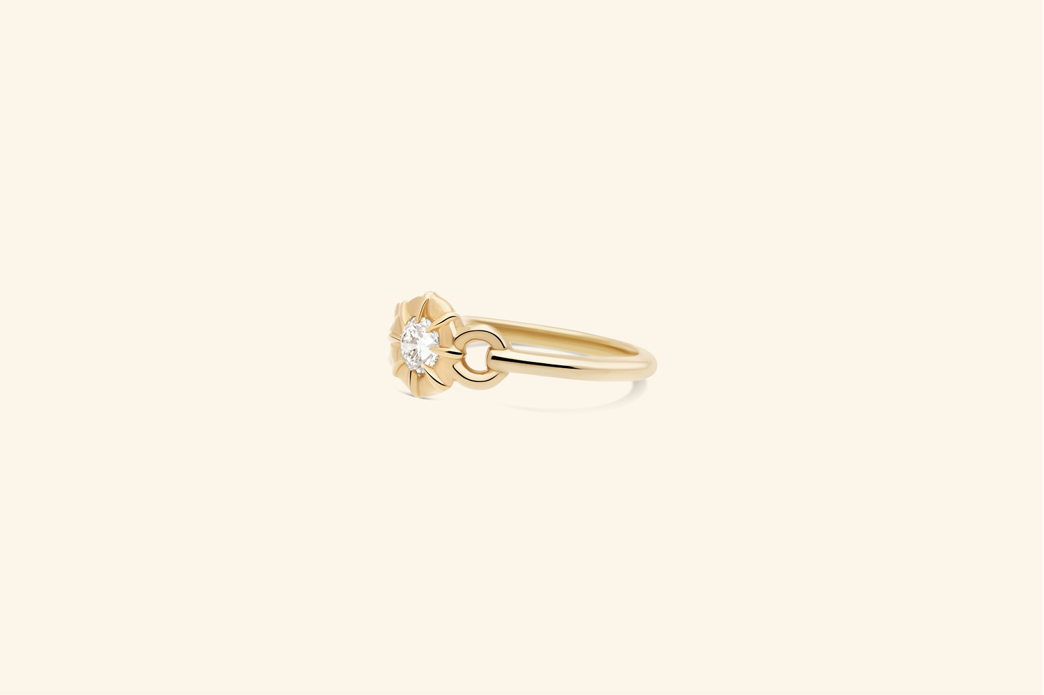 Bague Flash, or jaune, diamant 0,3ct