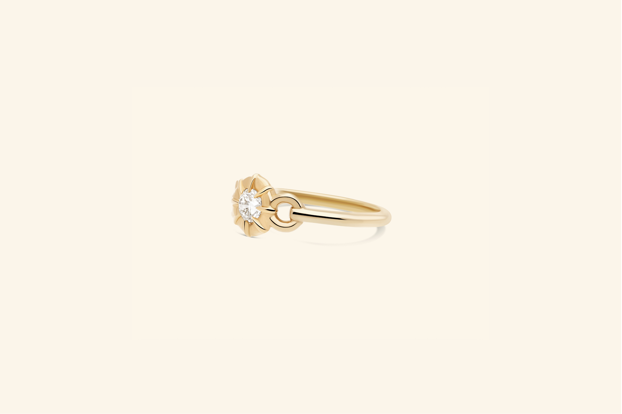 Bague Flash, or jaune, diamant 0,3ct