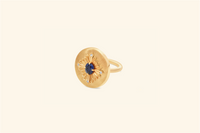 Bague Tag, or jaune, saphir et diamants