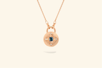 Collier Tag, or rose, diamants, tourmaline indigolite