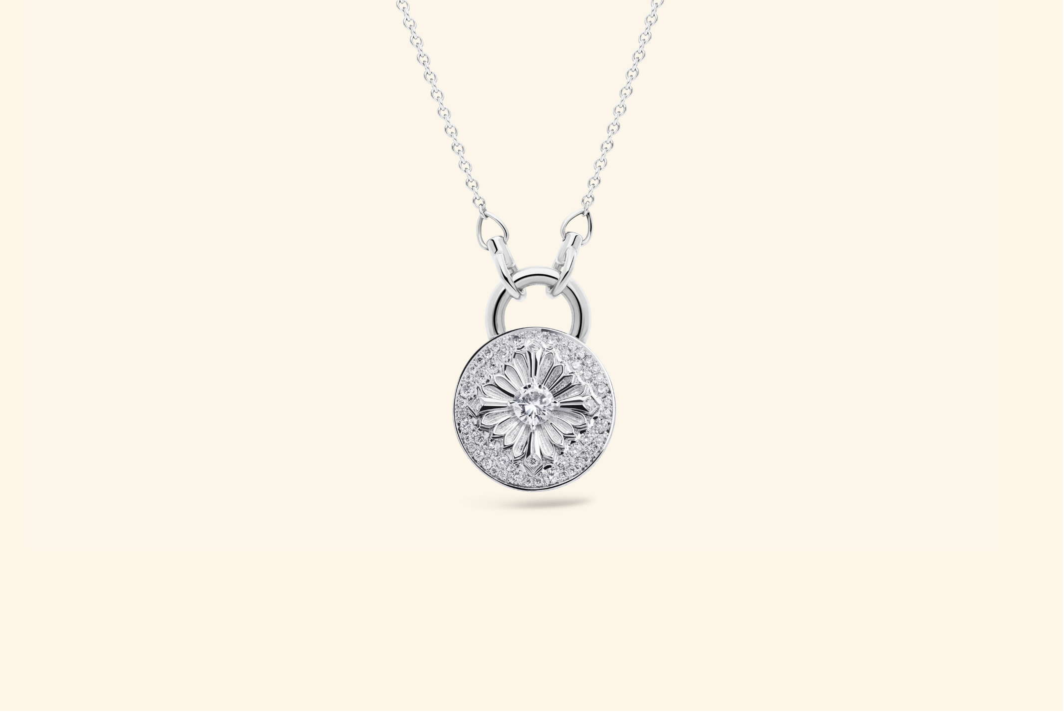 Collier Tag, or blanc, diamants