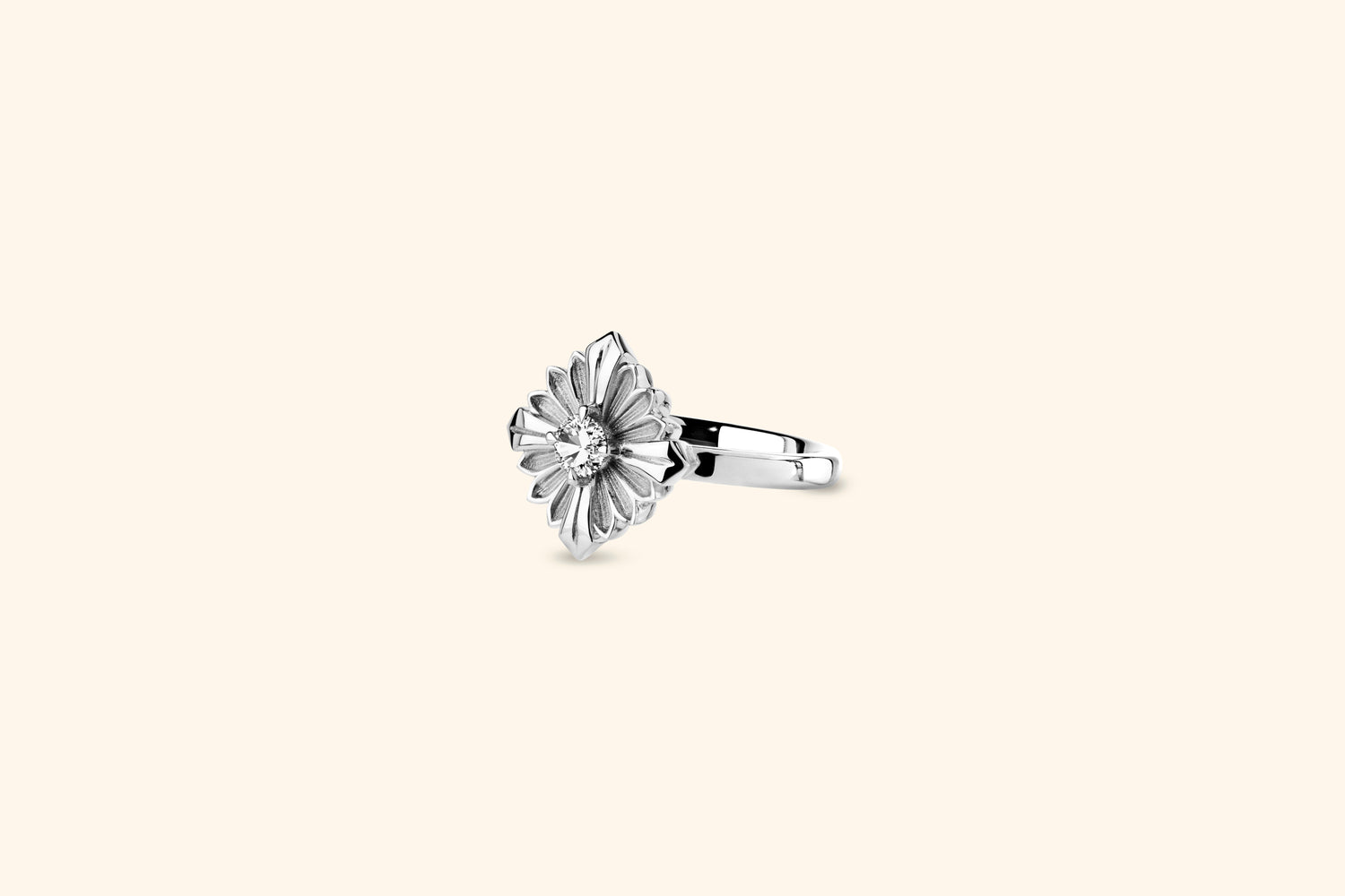 Bague Stamp, or blanc, diamant