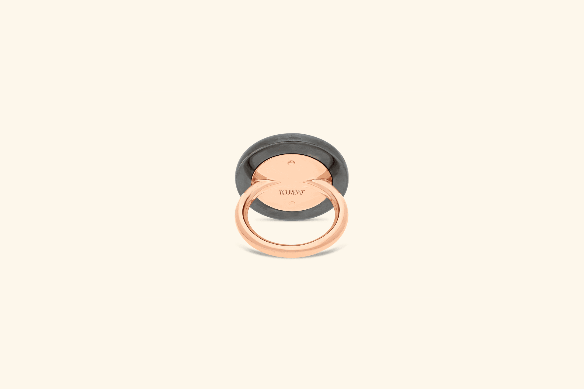 Bague argent noirci saphir rose