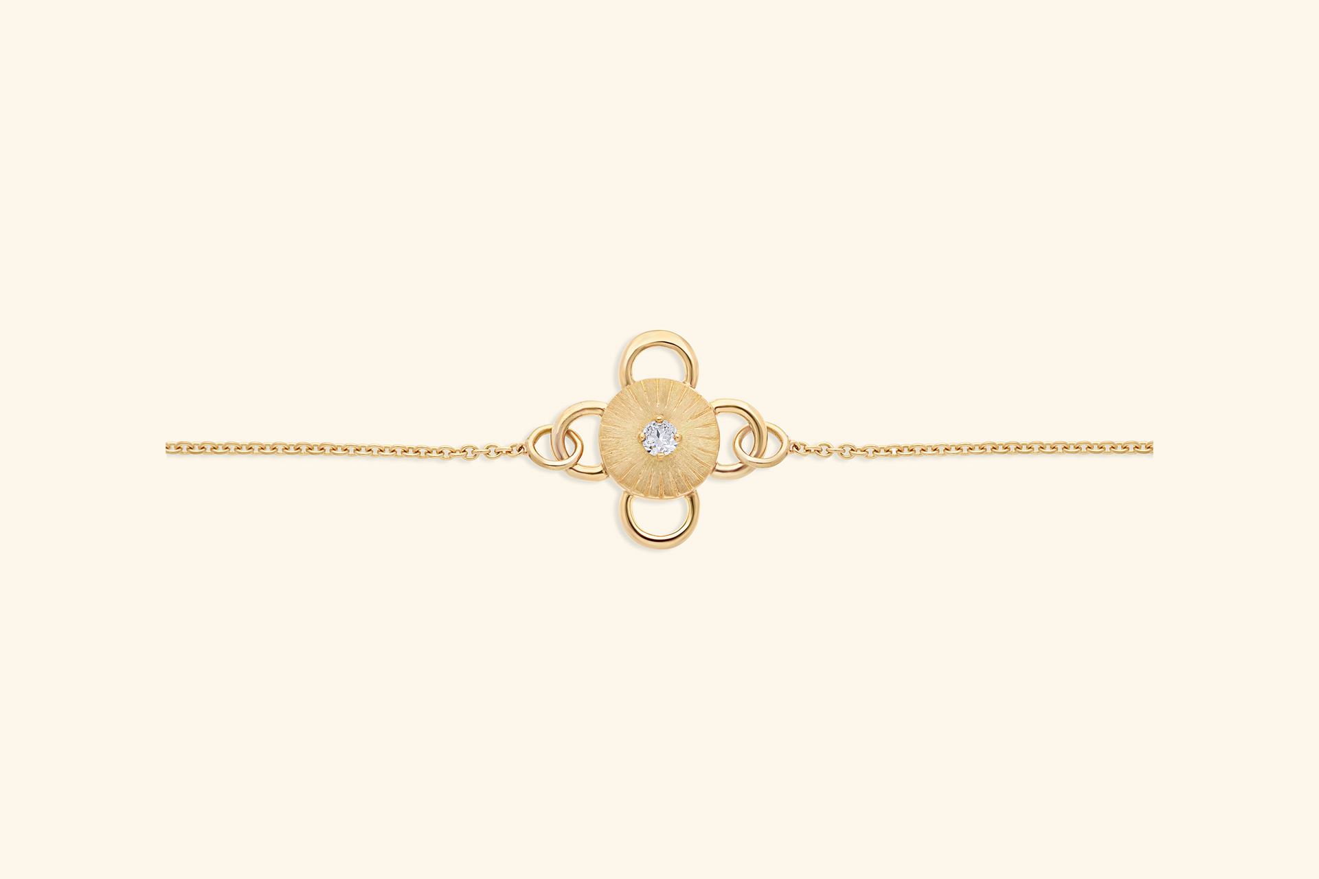 Bracelet Baby Bolt, bijou en or, serti d'un diamant rond brillant