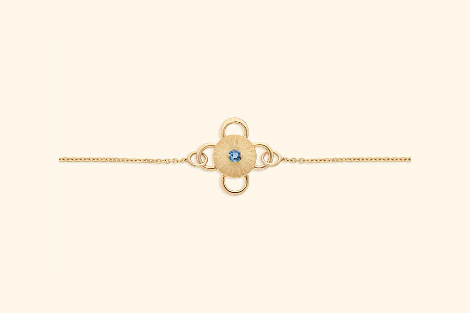Bracelet Baby Bolt, bijou en or, serti d'un saphir rond