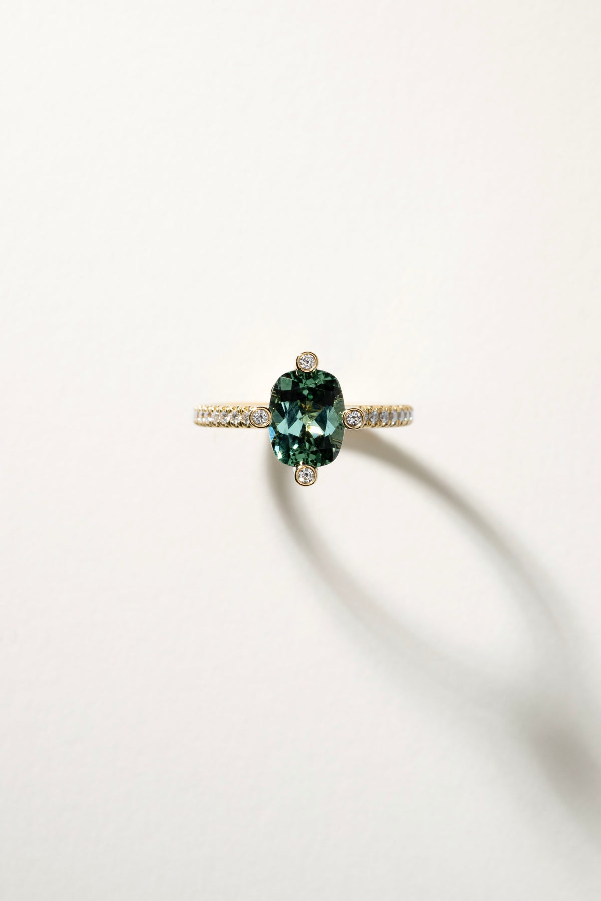 Bague Reflection Tourmaline verte et Diamants
