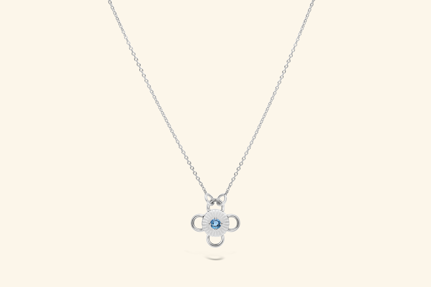 Baby Bolt Necklacesilver, Aquamarine