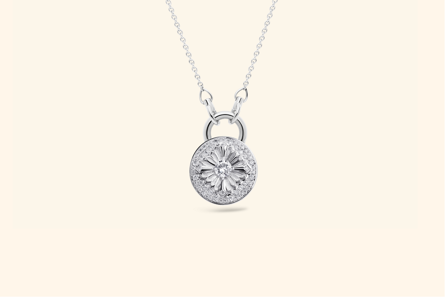 Collier Tag, or blanc, diamants