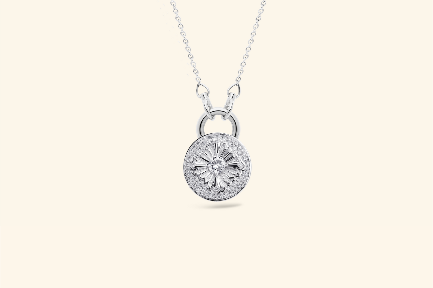 Collier Tag, or blanc, diamants