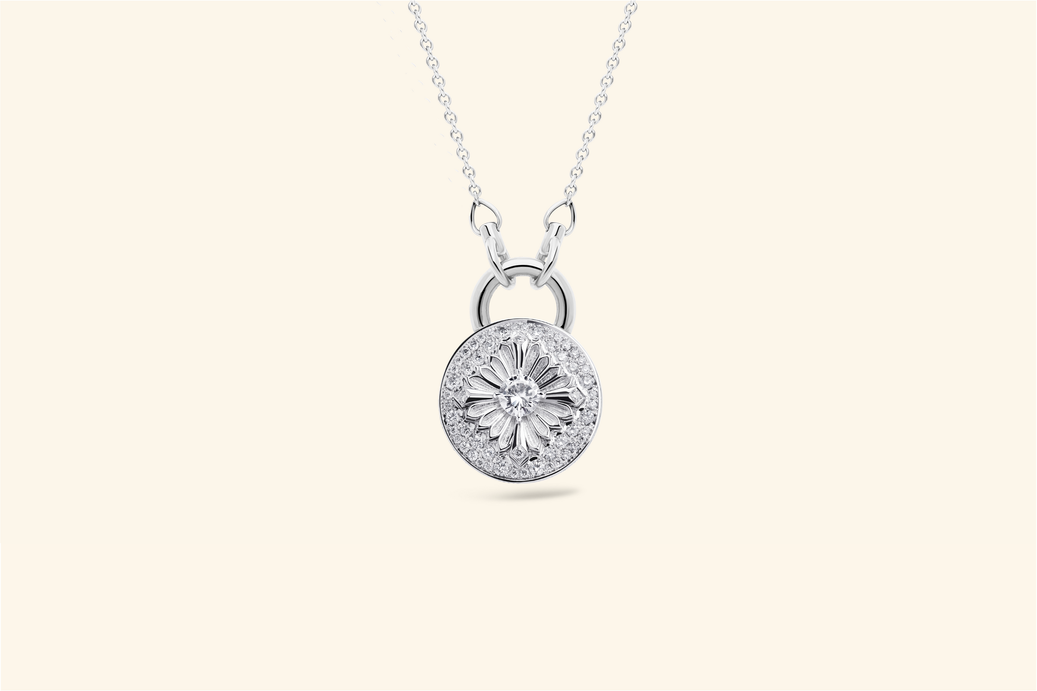 Collier Tag, or blanc, diamants