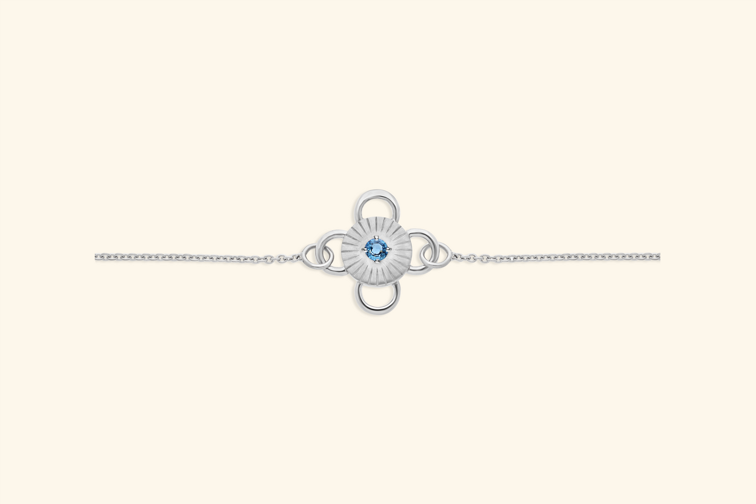 Baby Bolt braceletsilver, aquamarine